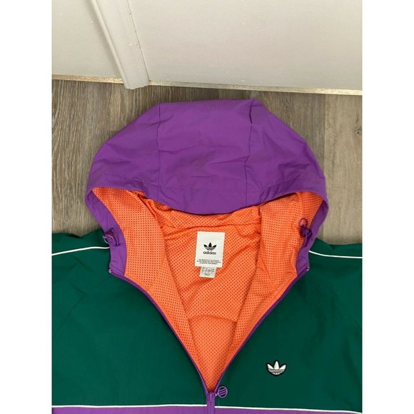 Adidas Originals Samstag Shell Jacket GREEN PURPLE Men's size Large EC9319 - Picture 4 of 12